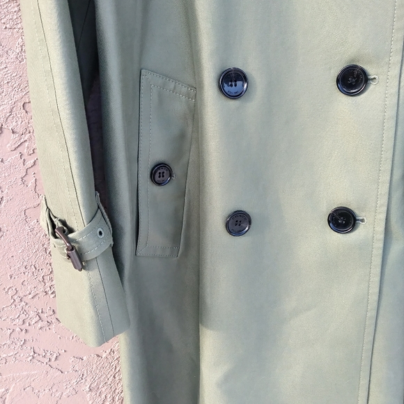 COACH 1941 TRENCH COAT JACKET WOMEN'S NATURAL BUTTON ADJUSTABLE BELT - Picture 11 of 13